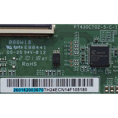 T-CON PARA TV LG / NUMERO DE PARTE 260162003670 / PT430CT02-5-C-1 / 260162003670TH / PANEL NC430DUE-VHHP3 / DISPLAY PT430CT02-5 / MODELO 43LM6370PUB / 43LM6370PUB.BWMSLJM	 - Imagen 2